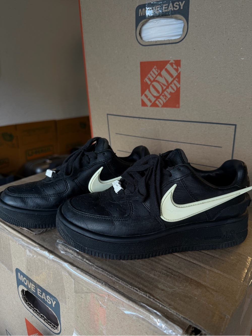 Nike ambush Air Force 1 Low Black with Cream Swoosh